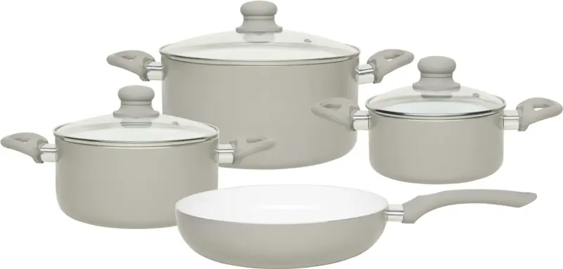 Kochtopfset Susi in Grau, 7-teilig