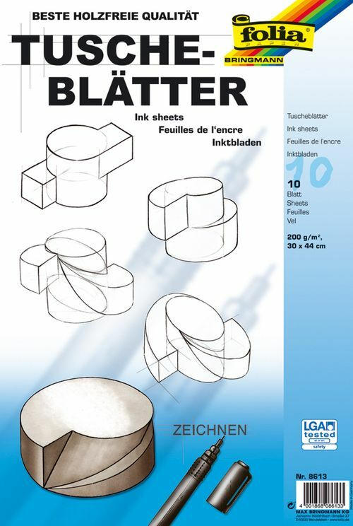 FOLIA Tuscheblätter 30 x 44 cm 10 Blatt