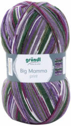 GRÜNDL Wolle ”Big Mamma print” 400 g violett/grün/weiß