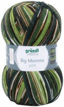 PAGRO DISKONT GRÜNDL Wolle ”Big Mamma print” 400 g grün/braun/weiß