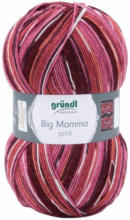 PAGRO DISKONT GRÜNDL Wolle ”Big Mamma print” 400 g weinrot/rosa/weiß