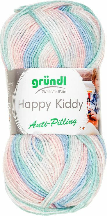 GRÜNDL Wolle ”Happy Kiddy” 100g bunt pastell