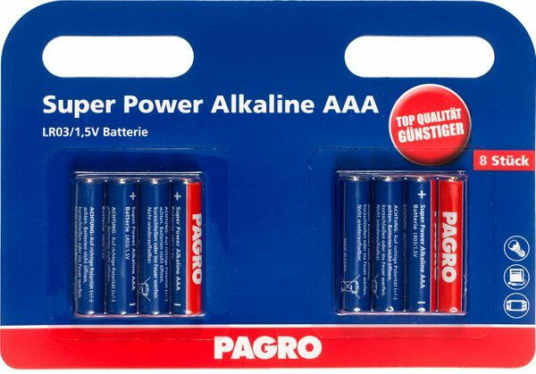 PAGRO Batterie ”Super Power Alkaline AAA” 8 Stück