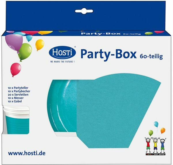 HOSTI Partybox ”Garda Lifestyle - Ocean” 60 Teile