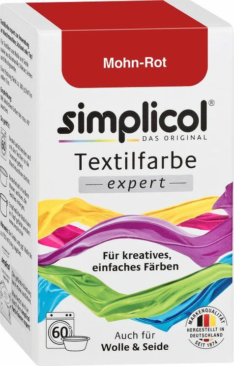 SIMPLICOL Textilfarbe ”Expert” 150g mohnrot