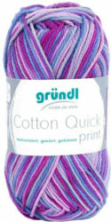 GRÜNDL Strickgarn ”Cotton Quick print” aubergine