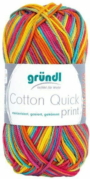 GRÜNDL Strickgarn ”Cotton Quick print” carneval