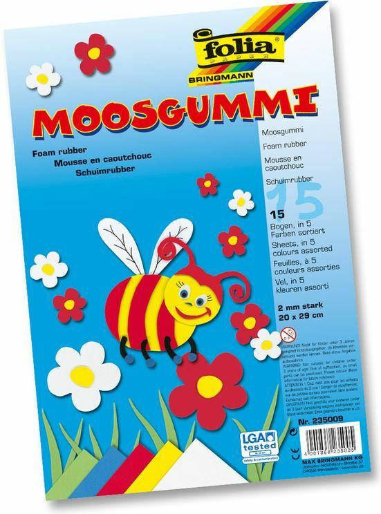 FOLIA Moosgummi 20 x 29 cm 15 Bögen