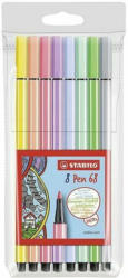 STABILO Filzstift "Pen 68" 8er Pack Pastellfarben