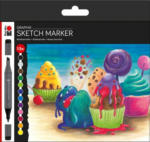 PAGRO DISKONT MARABU Sketch Marker ”Graphix - Sugarholic” 12 Stück mehrere Farben