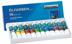 BESTPOINT Ölfarben-Set 12 Stück je 12 ml