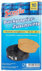 SCOTIA Backpapier-Zuschnitte für Springformen Ø 26-28 cm 10 Stück braun