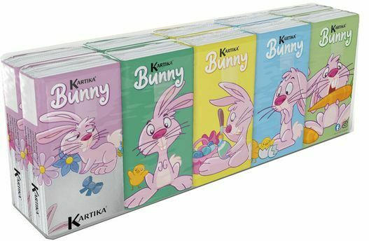 Taschentücher ”Bunny" 4-lagig 10 Packungen