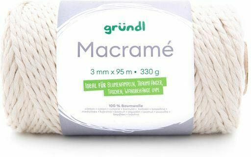 GRÜNDL Macramé-Garn 3 mm x 95 m natur