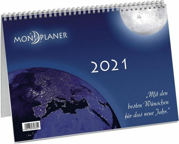 Tischkalender ”Mondplaner” 29 x 21 cm weiß 2021