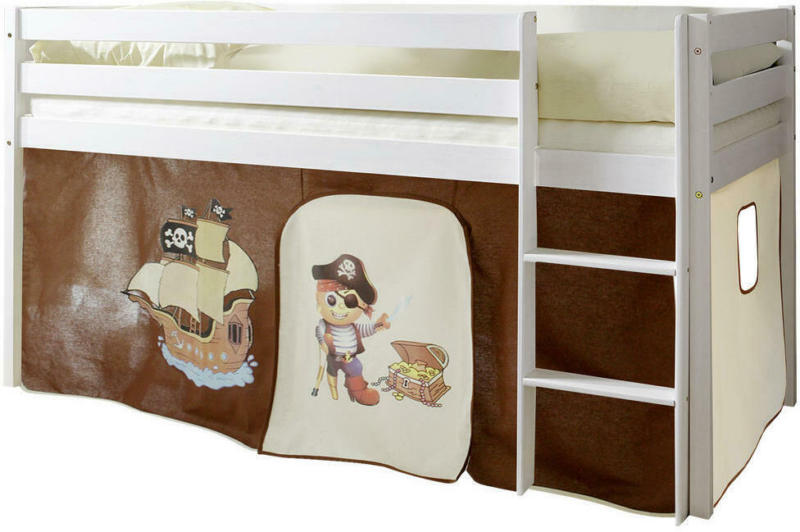 Spielbett 90/200 cm in Braun, WeiÃ, Beige
