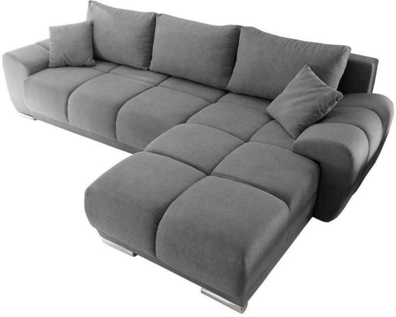 Ecksofa mit Schlaffunktion + Bettkasten Anton, Stoffbezug