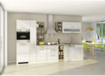 Möbelix Küchenzeile Mailand mit Geräten 340 cm Weiß Modern