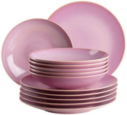 Tafelservice Ossia Keramik 6personen Geschirr Set Pink