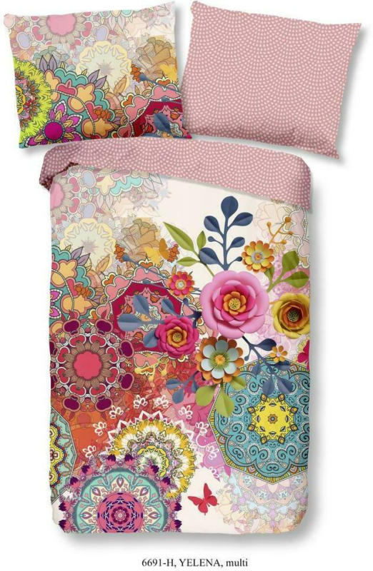 Bettwäsche Yelena 140/200cm Rosa/Multicolor