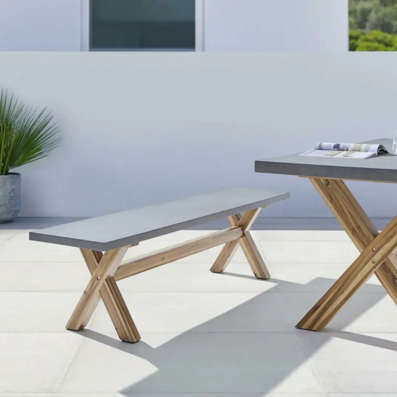 Gartenbank 'Timo' aus Akazie, grau