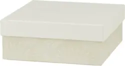 Geschenkbox Dunes in Weiß/Beige ca. 18x18x7cm