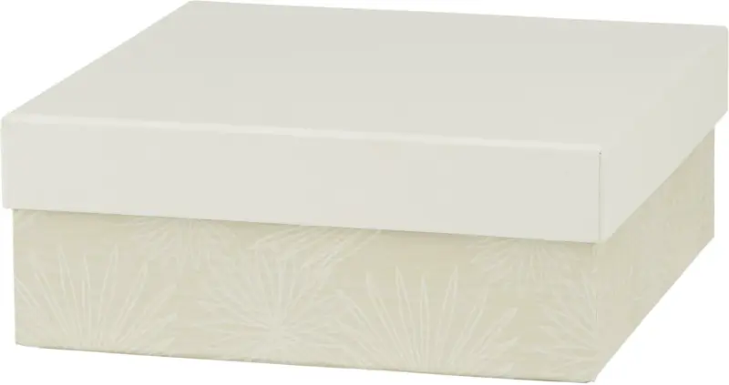 Geschenkbox Dunes in Weiß/Beige ca. 18x18x7cm