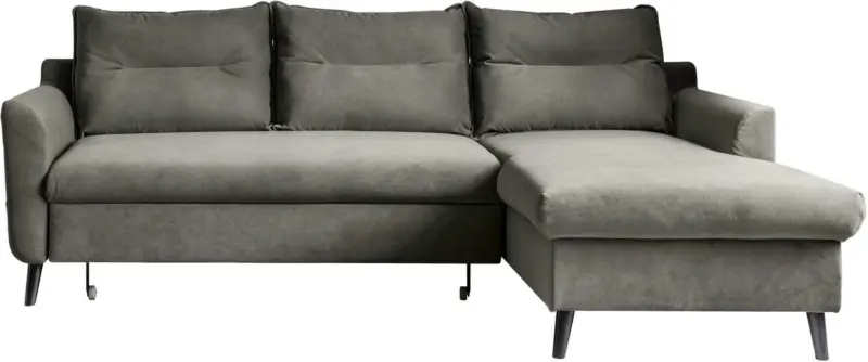 Eckschlafsofa in Dunkelgrau ´STYLISH STAN DUNKELGRAU´