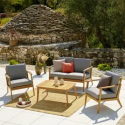 Loungegarnitur aus Akazie massiv