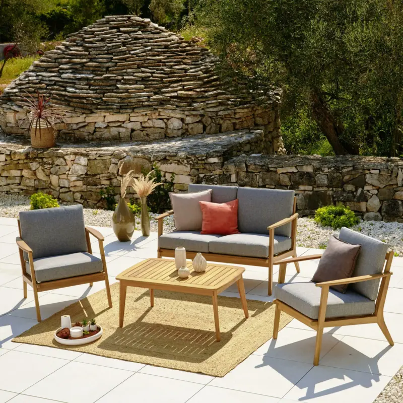 Loungegarnitur aus Akazie massiv