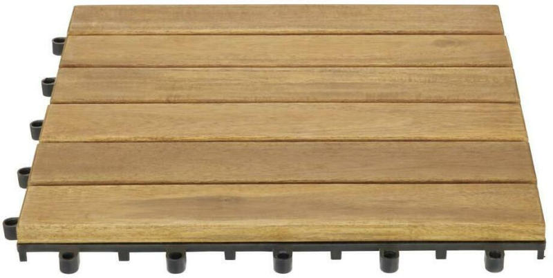 Terrassenfliese Rudi 10er Set Je 30x30 cm Akazienholz