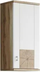 Hängeschrank in Weiß/ Eichefarben ´Spalt´