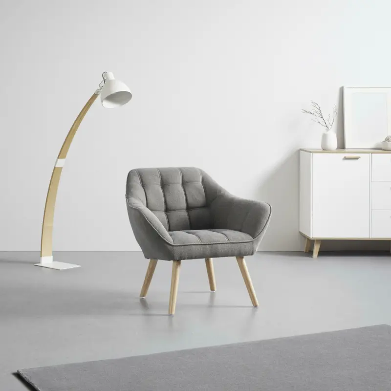 Sessel 'Monique', hellgrau