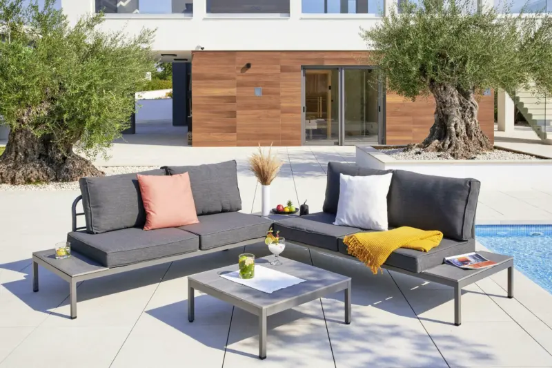 Loungegarnitur Marseille in Grau