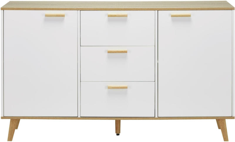 SIDEBOARD in Weiß/Eichefarben 'Claire'