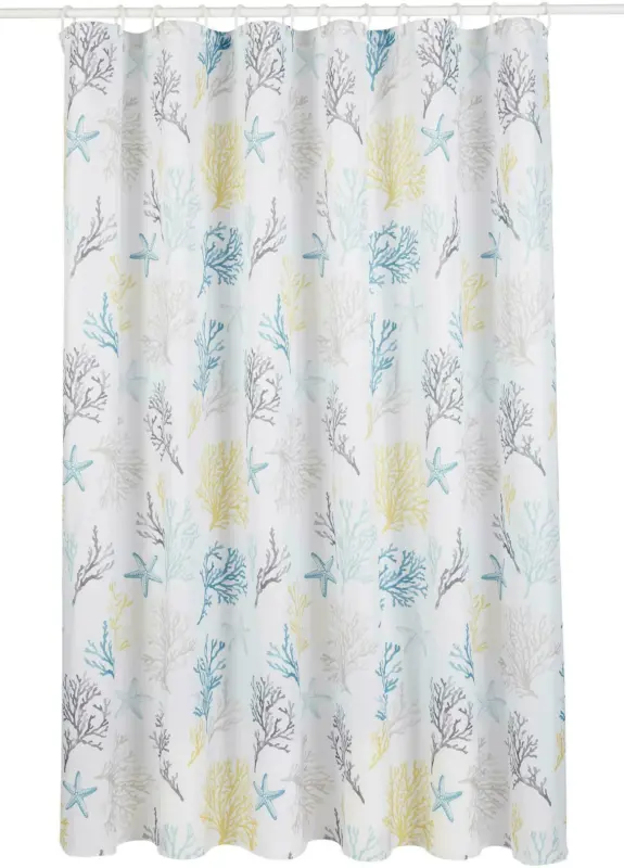 Duschvorhang Koralle in Weiß ca. 180x200cm