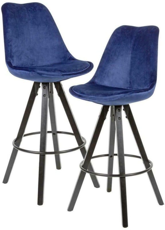 Barhocker-Set 2-er Set Dunkelblau