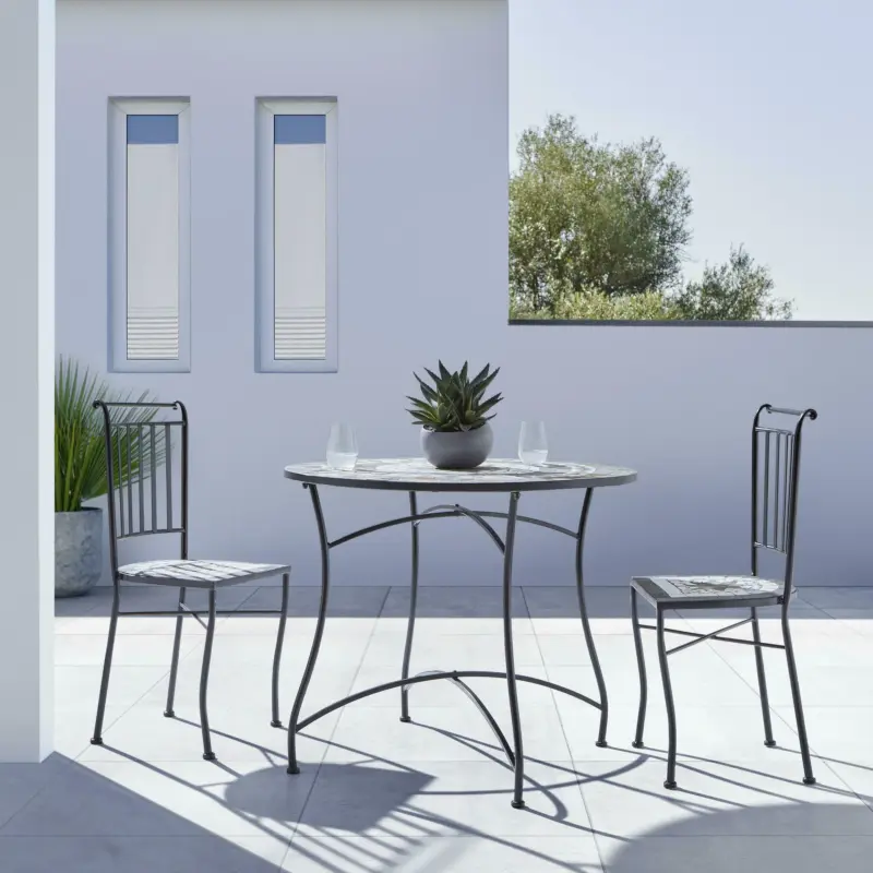 Gartengarnitur 'Vito', grau