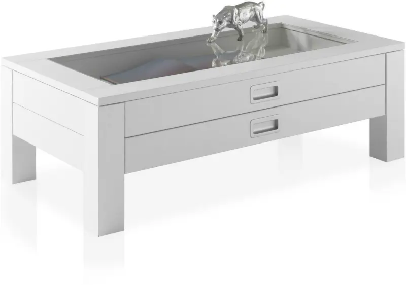 Couchtisch 'Fabian' , ca 110x60 cm, weiß