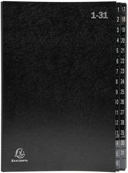 EXACOMPTA Pultordner A4 1-31 Taben schwarz