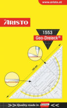 PAGRO DISKONT ARISTO Geodreieck ”1553” mit Griff 16 cm transparent