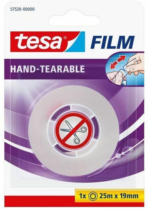 TESA Klebefilm 25 m x 19 mm von Hand einreißbar