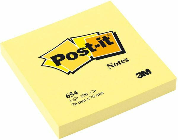 POST-IT Haftnotiz 76 x 76 mm 100 Blatt gelb