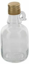 PAGRO DISKONT Glasflasche mit Schraubverschluss und Henkel 250 ml