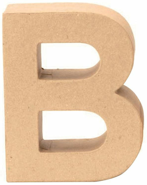 Papp-Buchstabe ”B” 17,5 cm natur