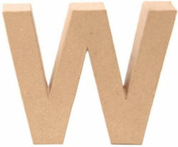 Papp-Buchstabe ”W” 17,5 cm natur