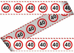 FOLAT Absperrband ”Verkehrsschild - 40” 7,5 cm x 15 m