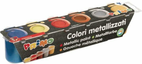 PRIMO Tempera-Farben ”Metallic” 25 ml 6 Stück mehrere Farben