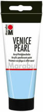 PAGRO DISKONT MARABU Acryl-Perlglanzfarbe ”Venice Pearl” 100 ml perlmutt-blau
