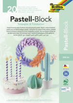 PAGRO DISKONT FOLIA Tonpapier & Fotokarton ”Pastell-Block” 20 Blatt DIN A4 mehrere Farben